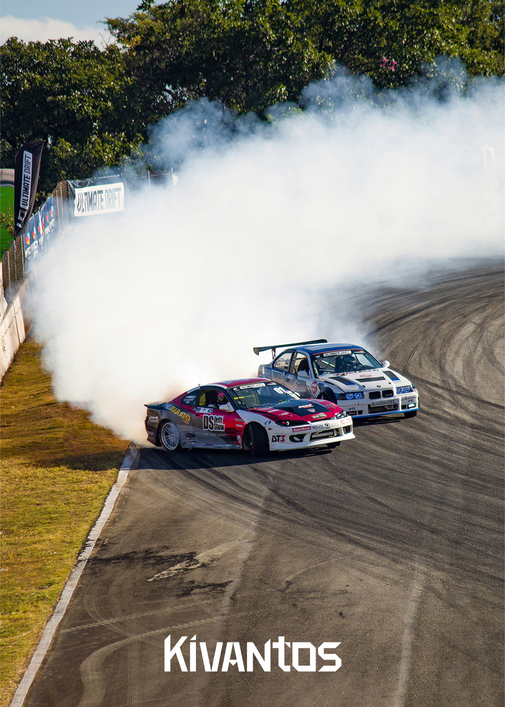 KIVANTOS automotive culture artwork with drifting cars