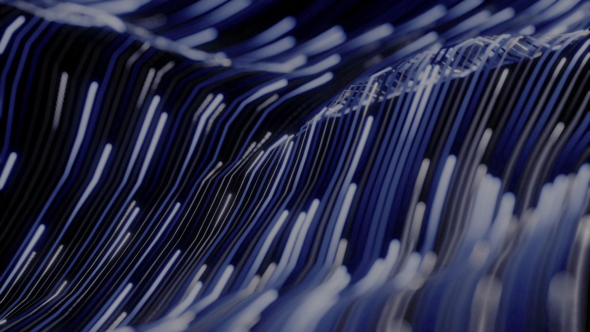 Abstract blue light-line artwork